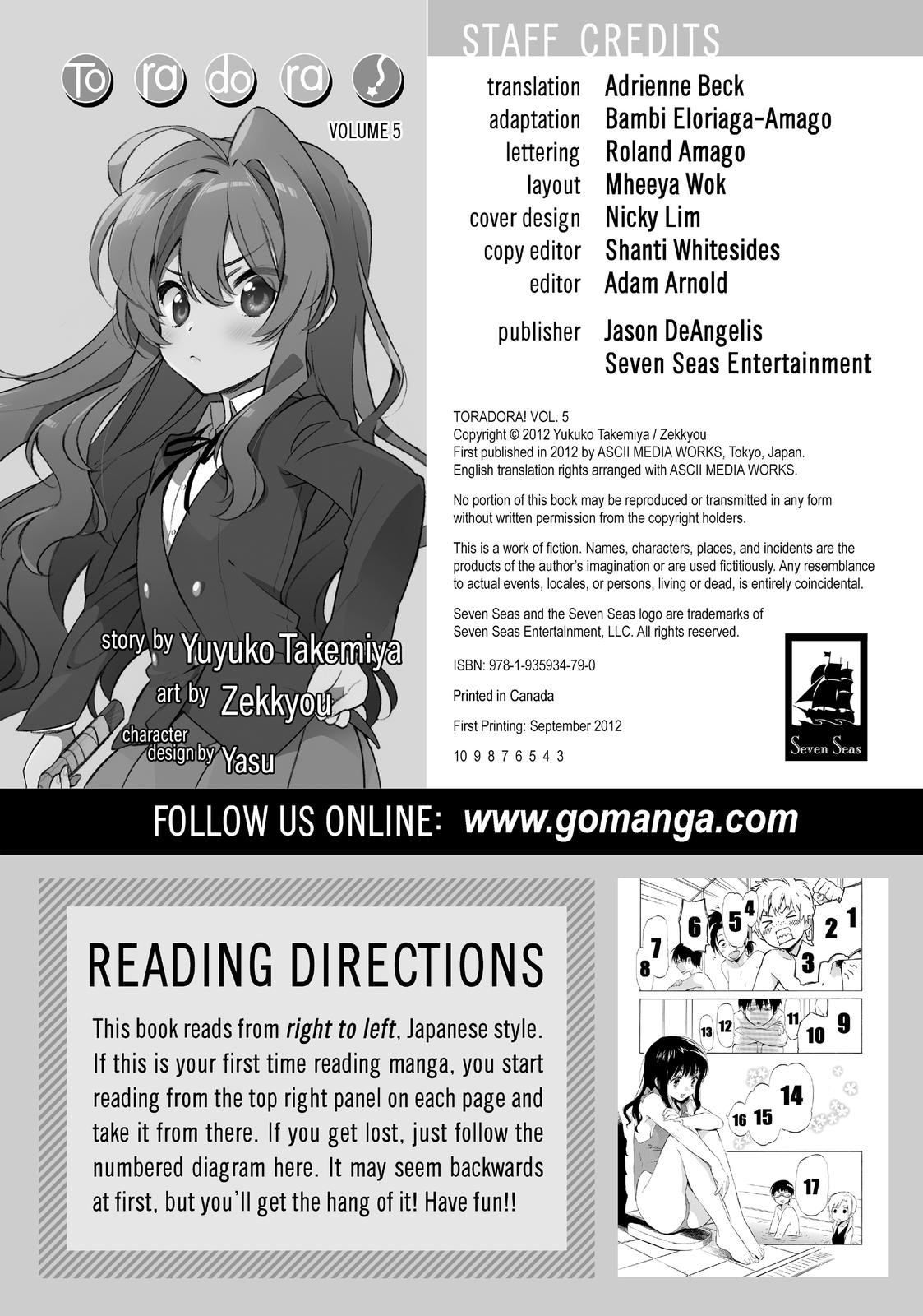 Read Toradora EN Manga Online