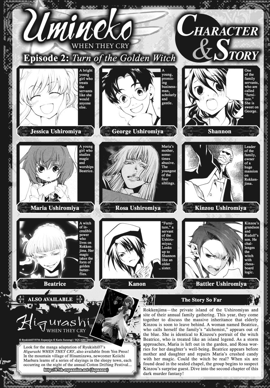Read Umineko When They Cry Episode 2_ Turn of the Golden Witch EN Manga Online
