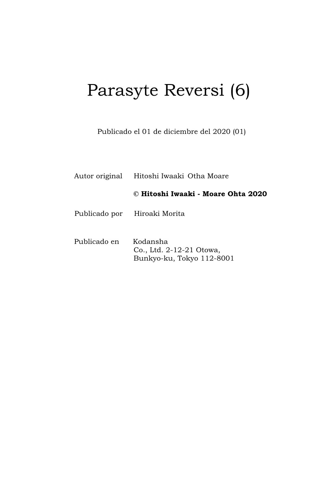 Read Parasyte Reversi ES Manga Online